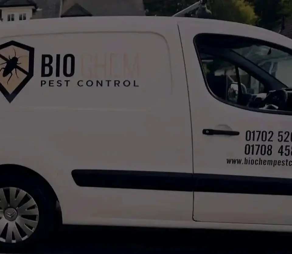 Biochem Pest Control van with the company logo